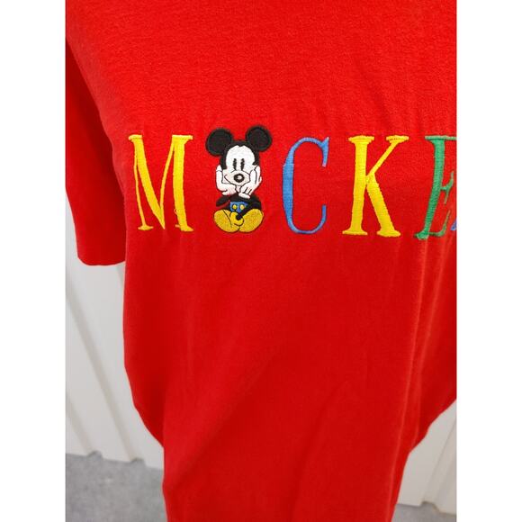 Disney Mickey & Co Embroidered TShirt One Size Fits All Multicolor - Picture 2 of 5